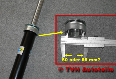 50 or 55 mm diameter for AUDI front cartridge